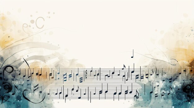 Foto foto do design do fundo das letras musicais das notas musicais