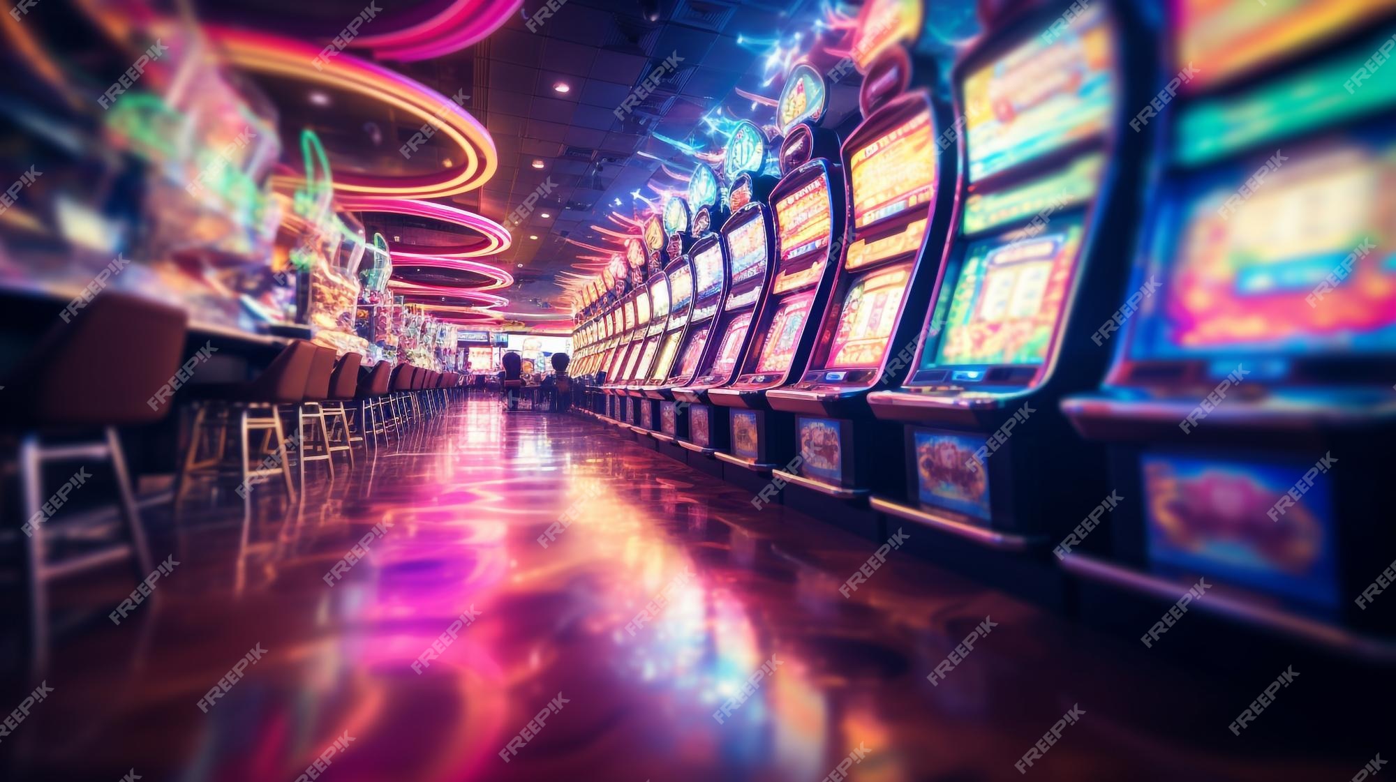 Jogos De Casino De Vegas Jogando Fundo Online Em Luzes De Néon Vermelho.  Faixa De Jogo Com O Conceito De Cenário Ilustração Stock - Ilustração de  vermelho, equipamento: 217975934