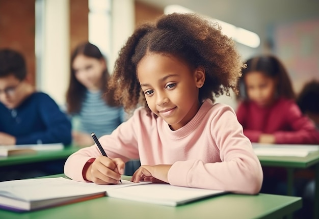 Foto do histórico educacional das crianças em casa e na aula