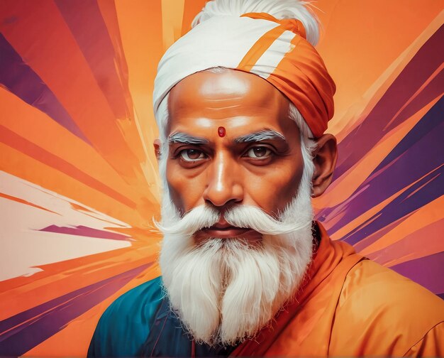 Foto foto do retrato de guru purnima