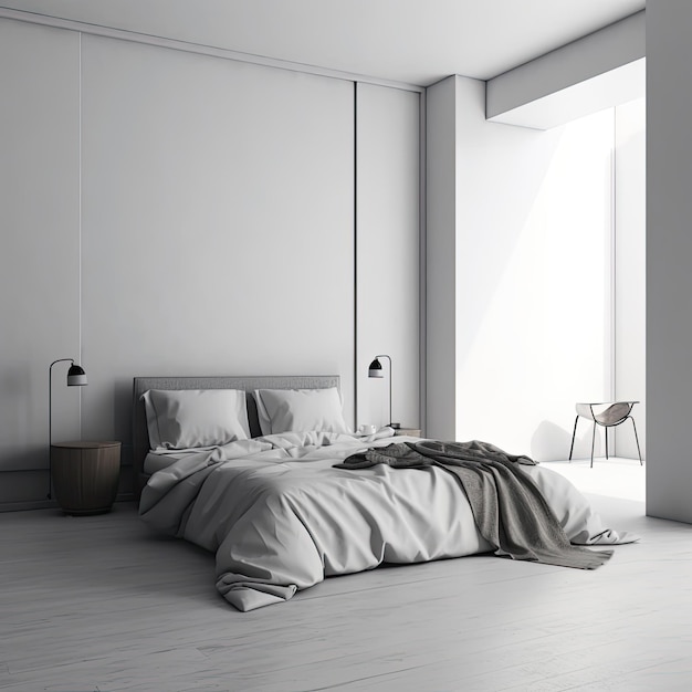 Foto dormitorio minimalismo aislado