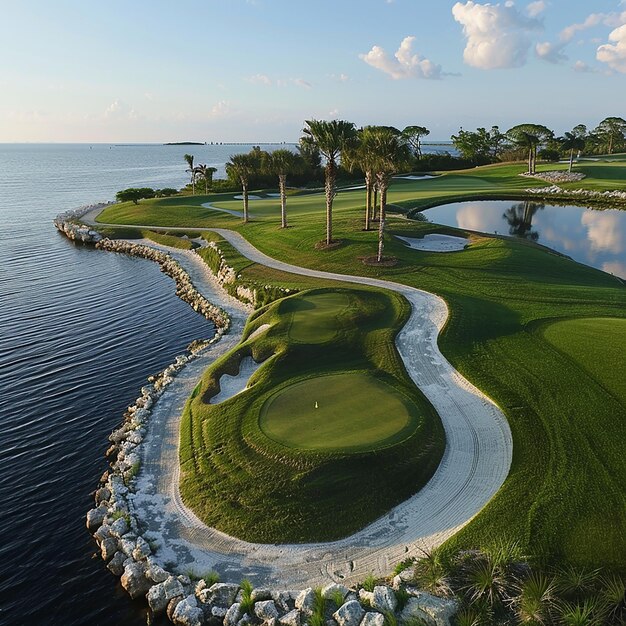 Foto foto dos criadores do campo de golfe