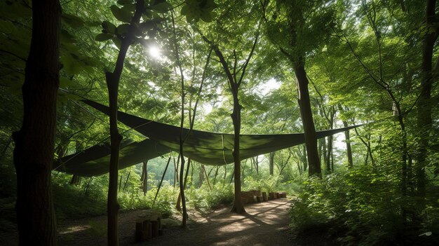 Una foto de los doseles de los bosques