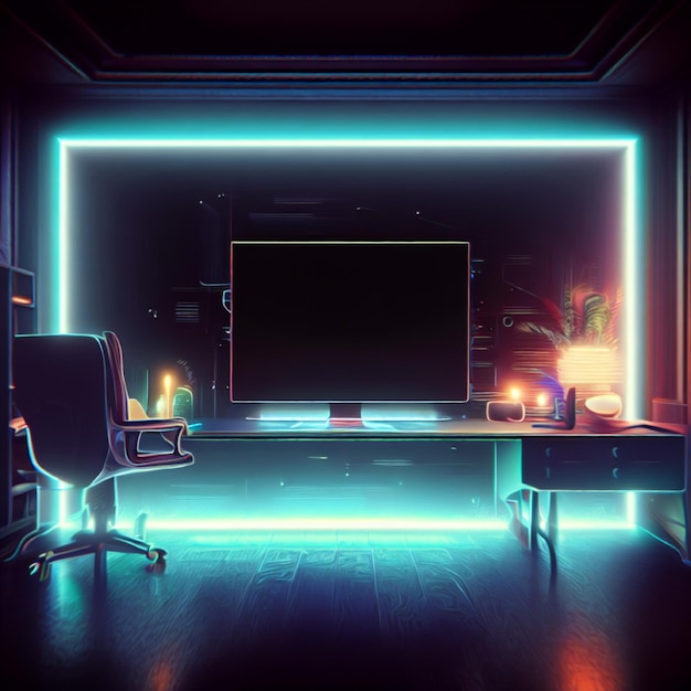 Foto ein Setup-Gaming-Idee Konzept-Design