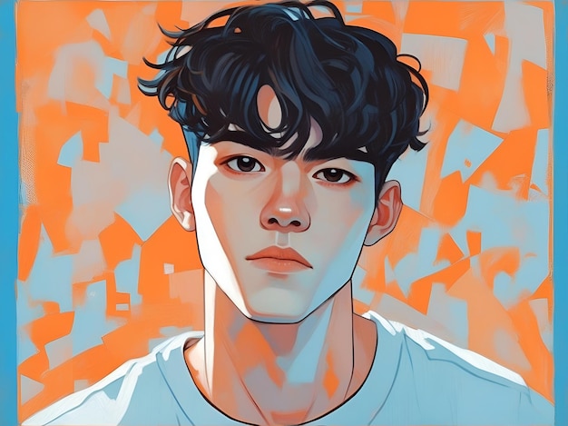 Foto eine Illustration des Kpop-Kpop-Kultur-Idols Korea