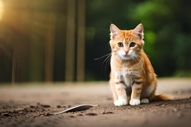 Foto: Eine Katze und eine Ratte schauen sich an