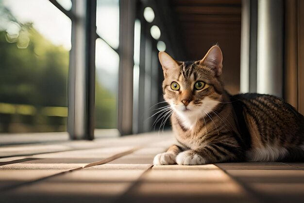 Foto: Eine Katze und eine Ratte schauen sich an