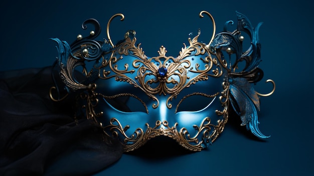 Foto einer eleganten und zarten venezianischen Maske