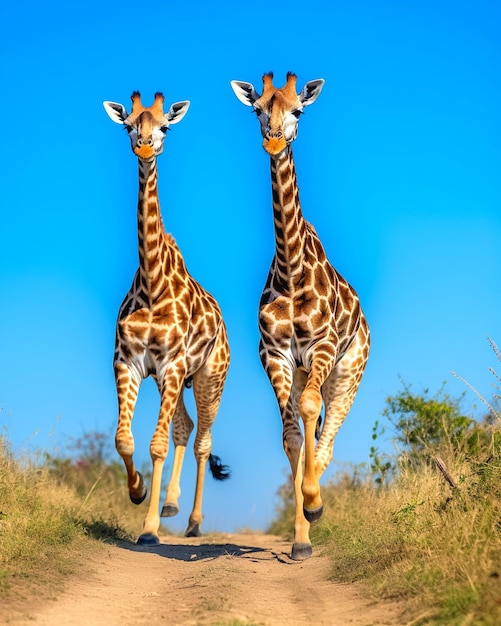 Foto foto einer giraffe