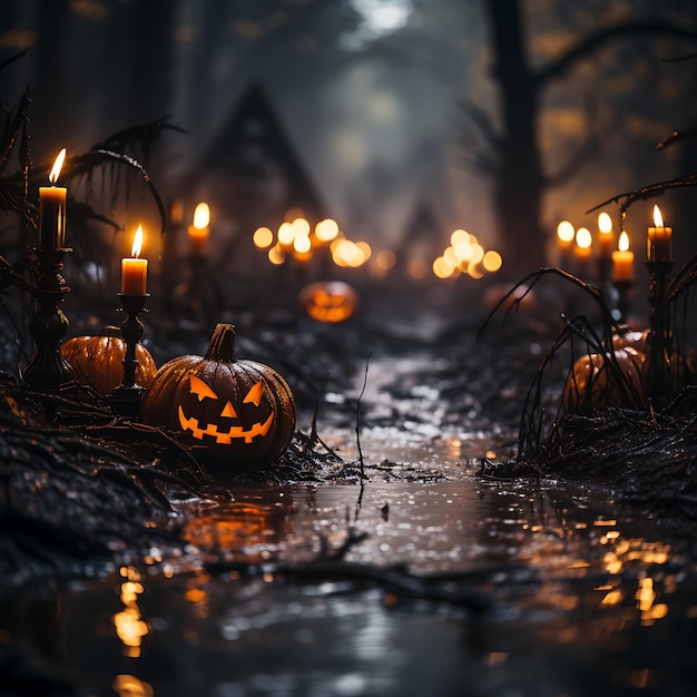 Foto einer gruseligen Halloween-Szene