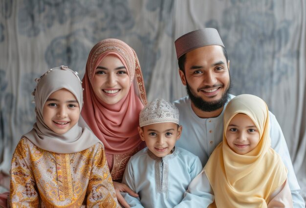 Foto einer islamischen Familie