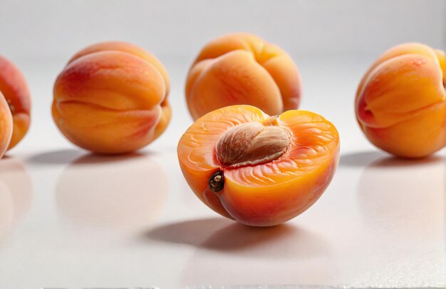 Foto foto einer isolierten aprikosse im hintergrund