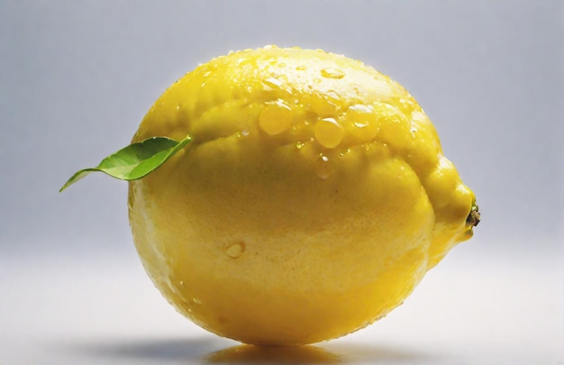 Foto einer isolierten Zitrone im Hintergrund
