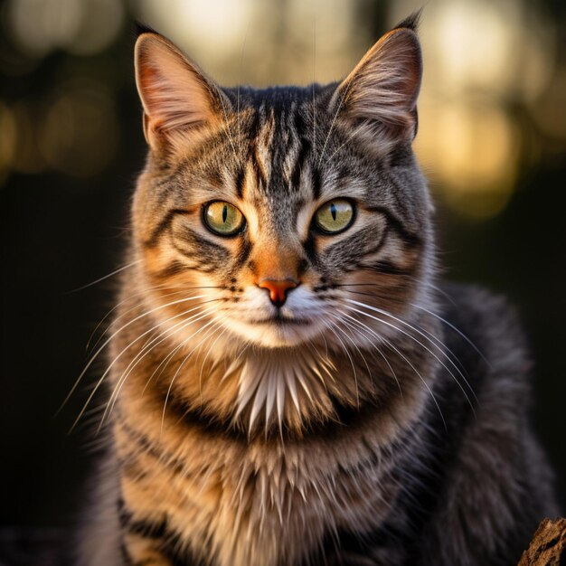Foto einer Katze, vollständige Aufnahme, hochwertiges HDR, 16K, Ultra-HD, wild
