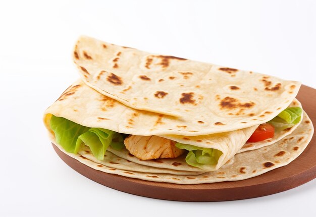 Foto einer leckeren Restaurantmahlzeit, die eine köstliche Tortilla ist