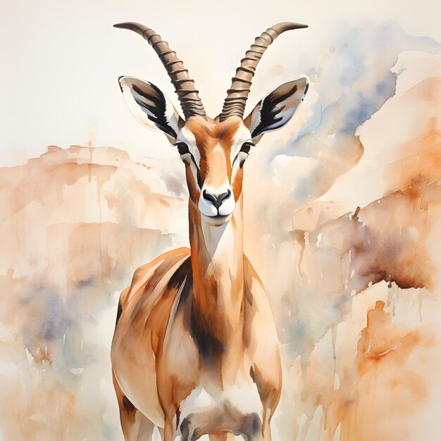Foto einer majestätischen Antilope in einem malerischen Feld
