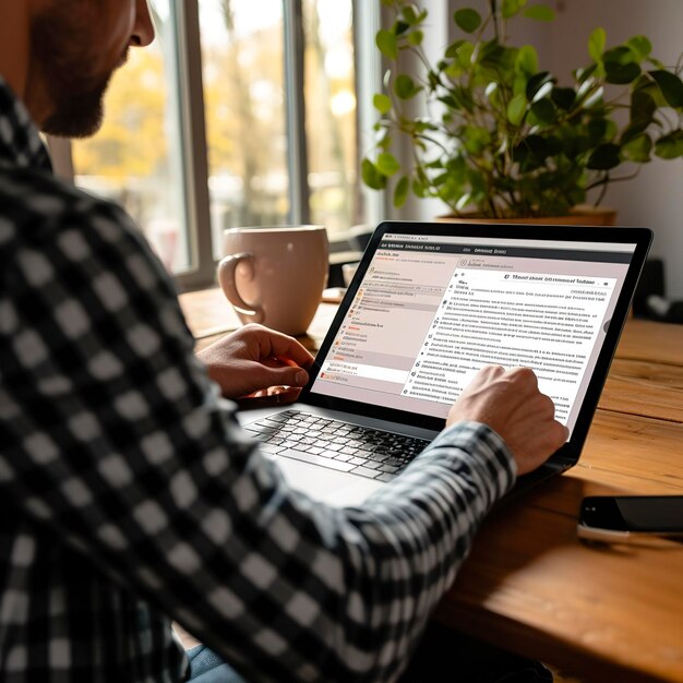 Foto einer Person, die ein Tablet für die Online-Steueranmeldung verwendet