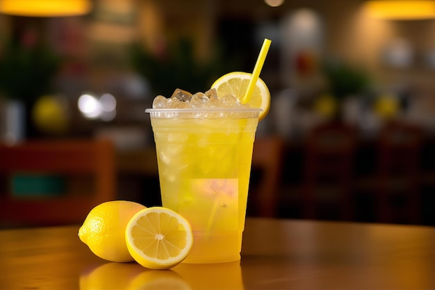 Foto einer Tasse leckerer frischer Limonade