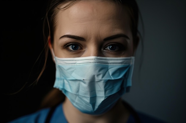 Foto einer wunderschönen Krankenschwester Generative KI