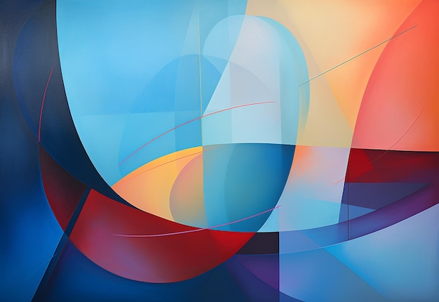Foto eines abstrakten, modernen Musters mit geometrischen Formen im Hintergrund