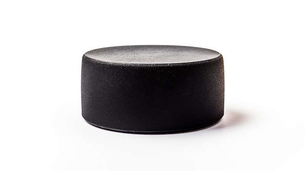 Foto eines auf weißem Hintergrund isolierten Hockey-Pucks