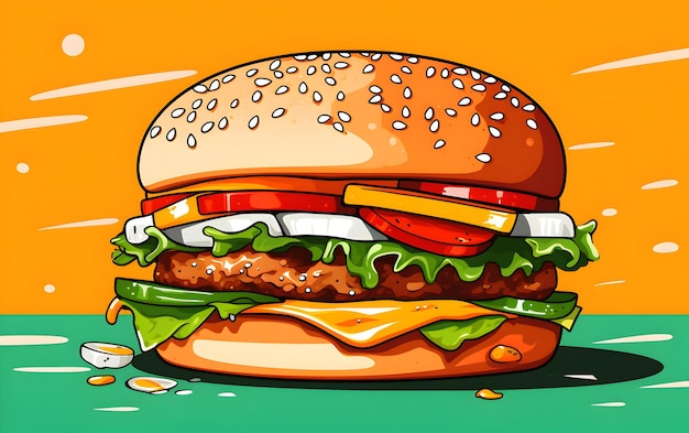 Foto eines Burger-Logos mit generativer KI