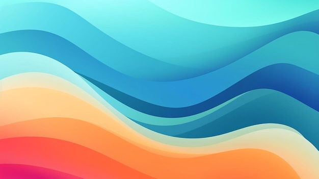 Foto eines farbenfrohen abstrakten Wellenhintergrunds
