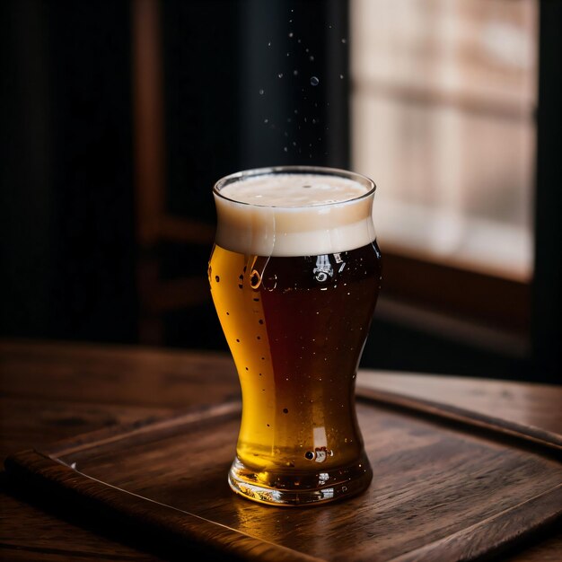 Foto foto eines glases bier