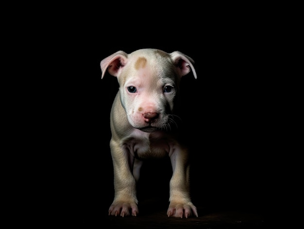 Foto eines isolierten Hundewelpenfotos auf weißem Hintergrund