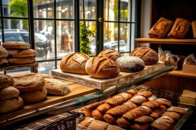 Foto eines leeren Brotladens, Fotografie, KI-generiert