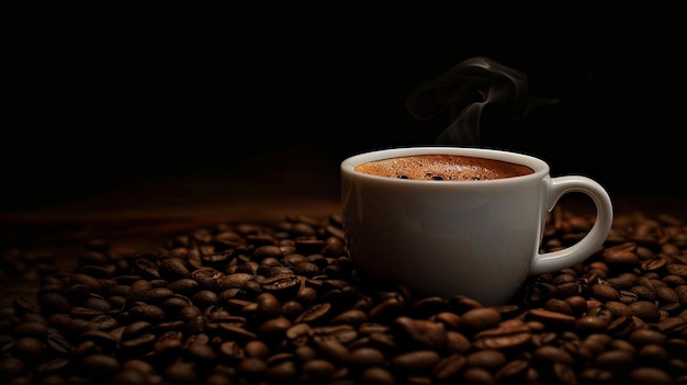 Foto foto eines morgendlichen rituals espresso aroma erweckt den tag