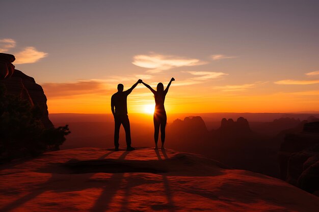 Foto eines Paares, das zusammen Yoga macht