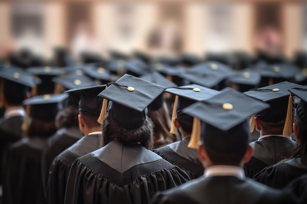 Foto eines Studenten, der mit generativer KI zur Abschlussfeier geht