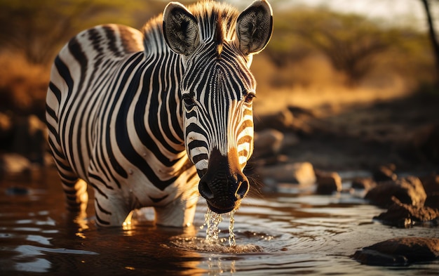Foto foto eines zebras in freier wildbahn 4k