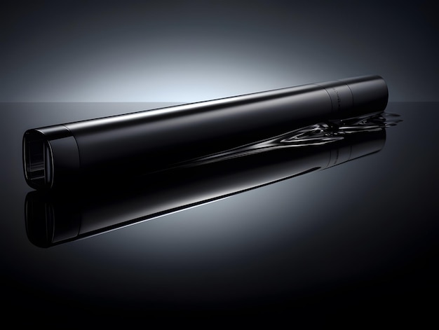 Foto elegante tubo cosmético matteblack embalagem sofisticada