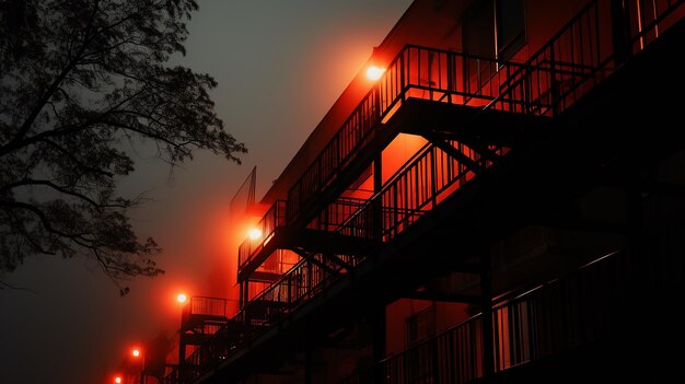 Foto em ângulo extremamente baixo, noite de Halloween, preta e assustadora