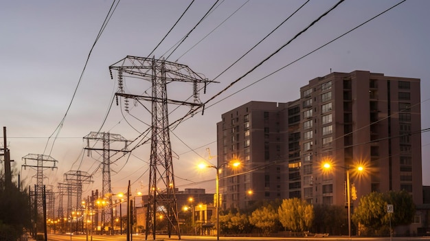 Foto una foto de la energía urbana