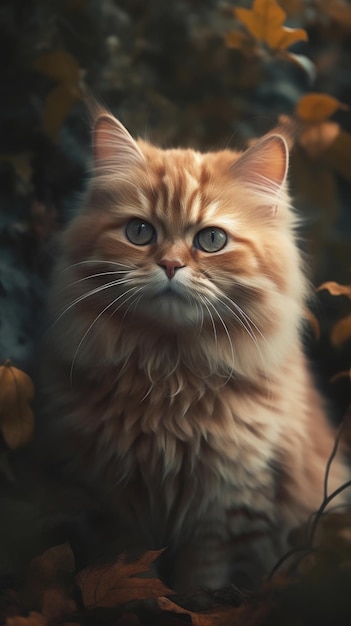 Foto épica de un hermoso gato.