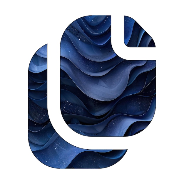 Foto-Eps-Symbol doppeltes blaues Gradient-Hintergrund-Stil-Design