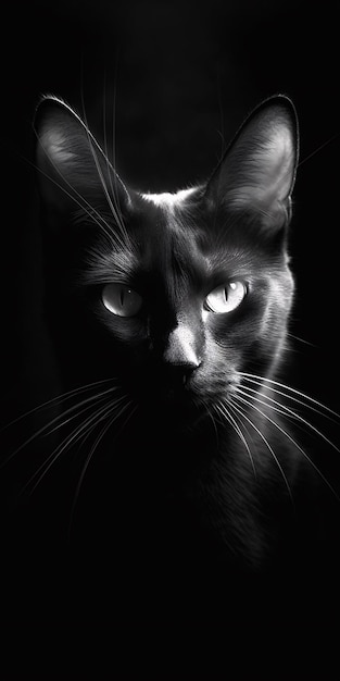 Esta foto es de un gato negro.