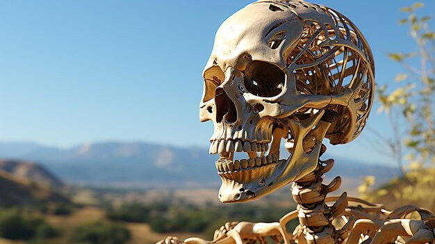 Foto del esqueleto humano en 3D