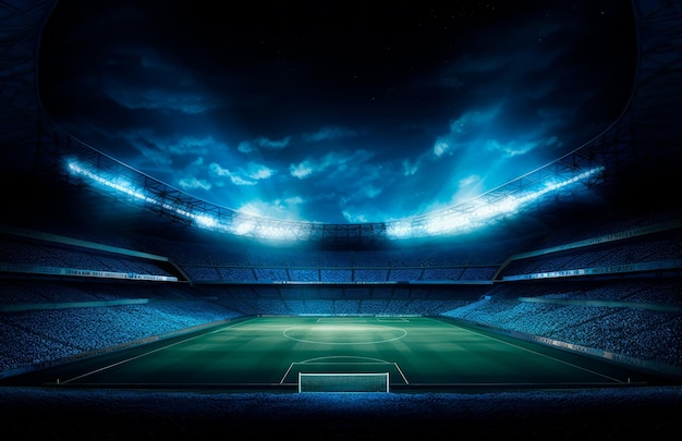 foto de estadio de futbol bien iluminado