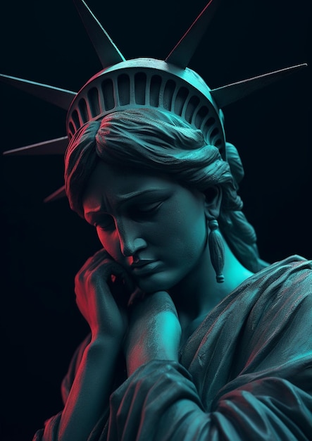 Foto foto de la estatua de la libertad en nueva york