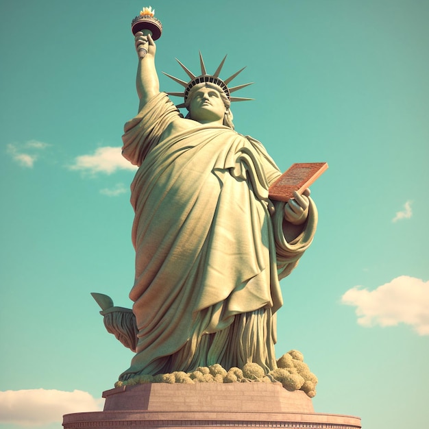 una foto de la estatua de la libertad