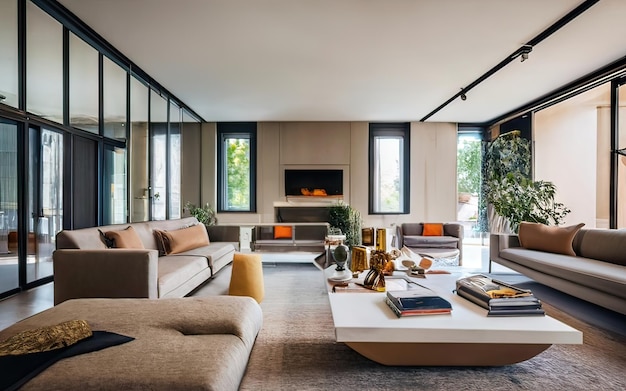Foto de un estilo de sala de estar moderna.