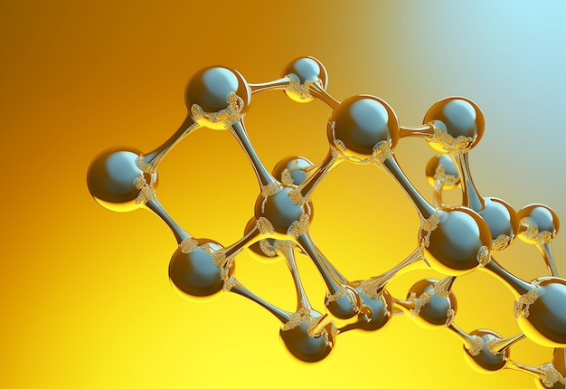 Foto foto de la estructura del diseño de fondo molecular de la ciencia molecular.