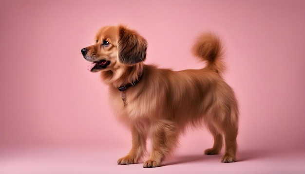 foto de estudio de un lindo perro en un fondo aislado