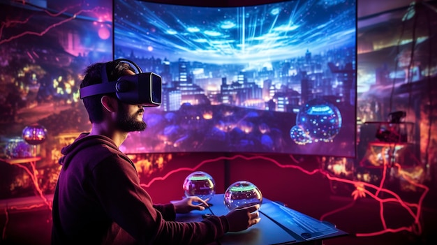 Una foto de experiencias innovadoras de juegos de realidad virtual