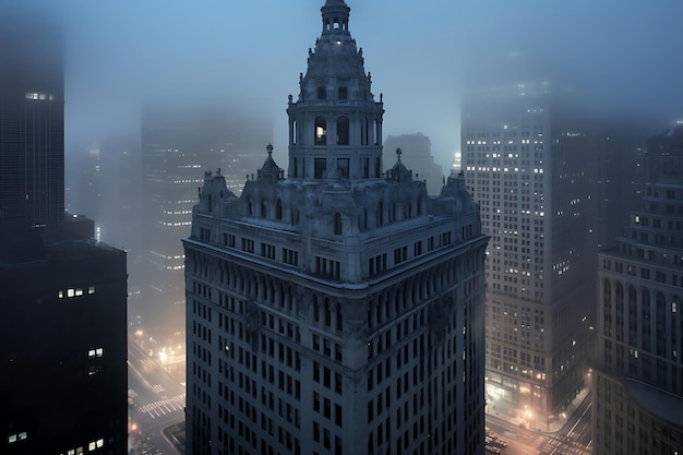 Foto de la exposición en la azotea de la ciudad de la niebla