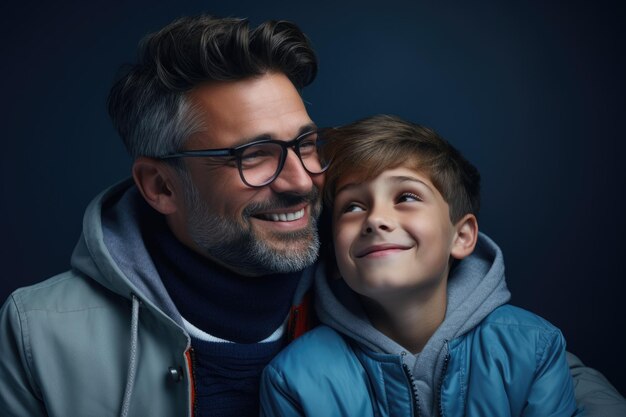 Una foto de familia feliz